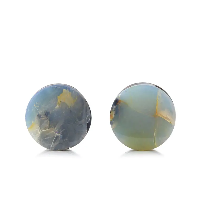 1/2" Boulder Opal Plug – 12.5Mm Natural Stone Ear Tunnel 1