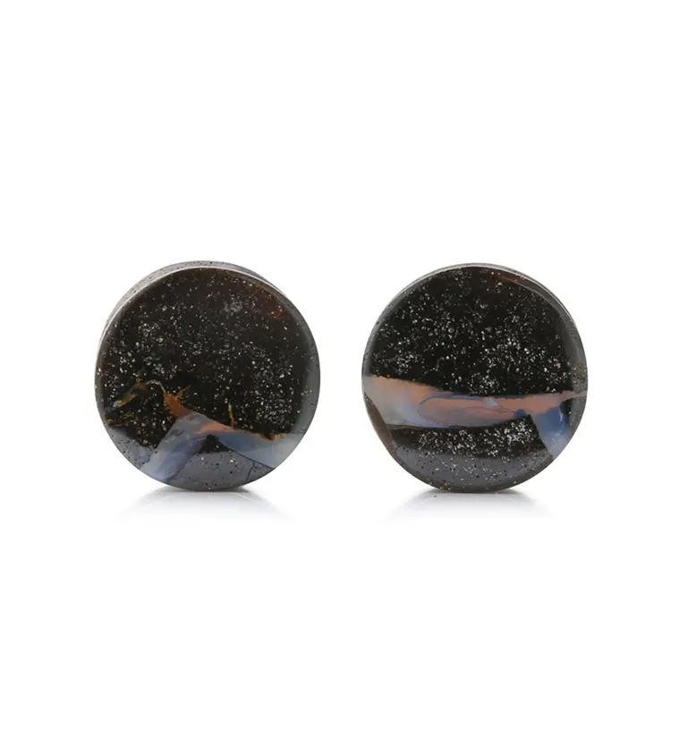 1/2" Boulder Opal Plug – 12Mm Hand-Finished Stone Tunnel 1