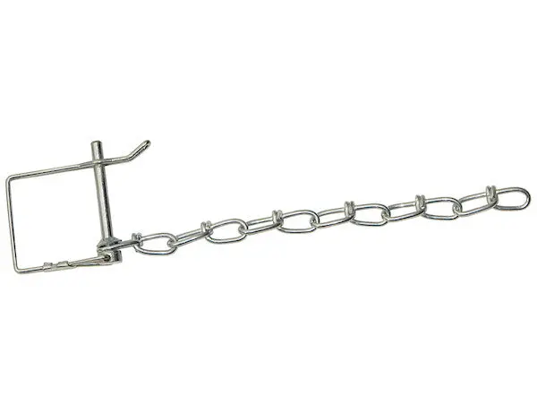 1/4" Safety Pin With 8" Retaining Chain For Secure Fastening 1