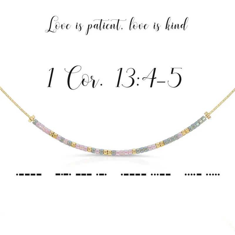 1 Corinthians 13:4–5 Faith-Inspired Dot-And-Dash Necklace 1