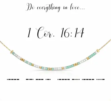 1 Corinthians 16:14 Faith-Based Dot-And-Dash Pendant 1