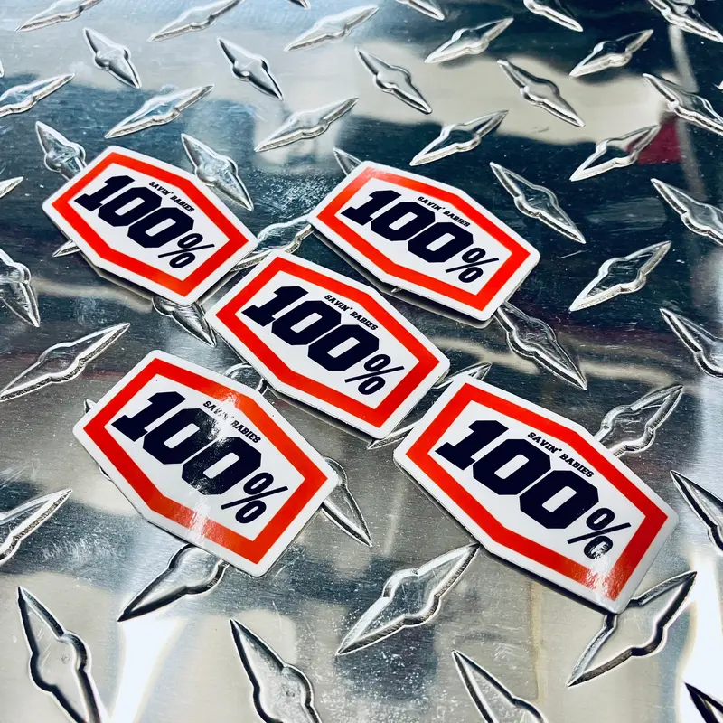 100% Savin’ Babies Helmet Sticker Set – 5-Pack 1