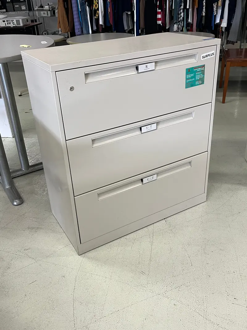 3-Drawer Lateral File Cabinet – 18"D X 36"W X 40"H Steel Office Storage Unit 1