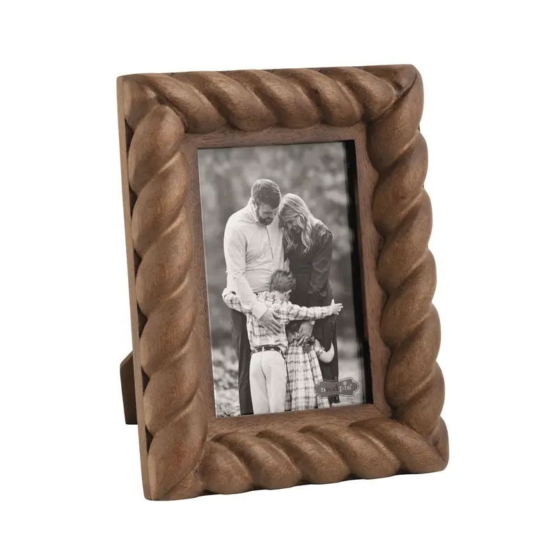 4X6 Twisted Natural Wood Photo Frame 1