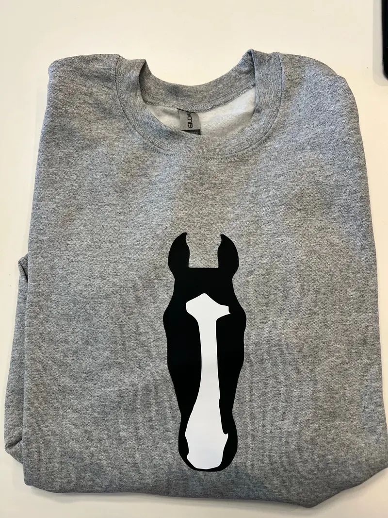 Adult Crewneck Sweatshirt With Minimalist Single-Color Logo – Custom Silhouette, Sketch, Or Brand Art 2