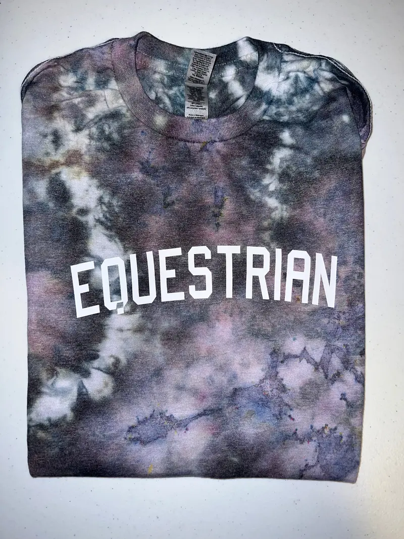 Adult Ice-Dye Printed Cotton T-Shirts 1