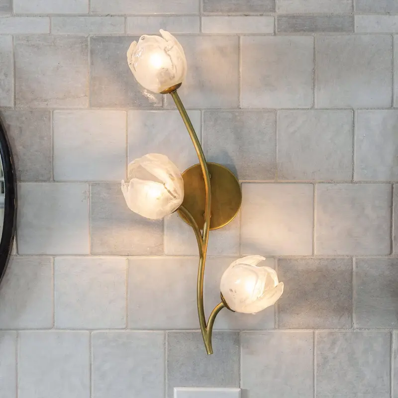 Alderwick Vintage Brass Wall Sconce – Natural-Style Indoor Accent Light, 24.25" Tall 1