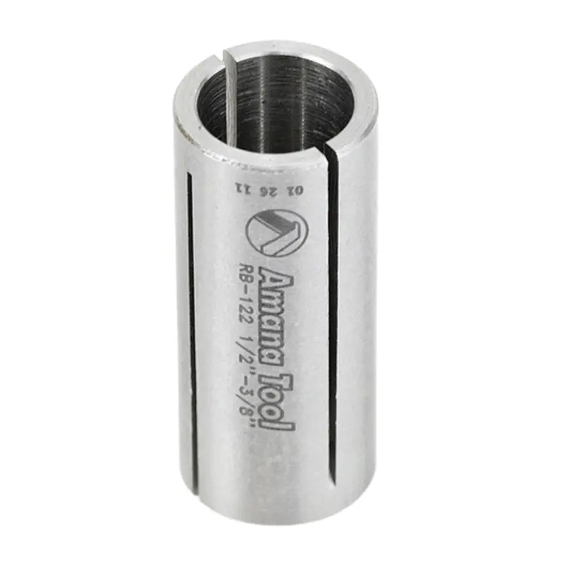 Amana Rb-122 Collet Reducer: 1/2" To 3/8" Steel Adapter For Router Stability 1