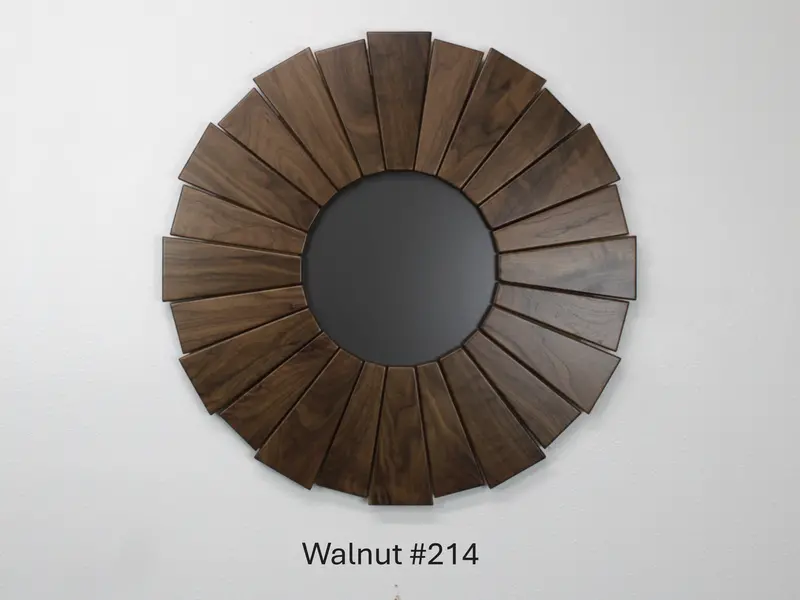 American Walnut Sunburst Mirror Design 1