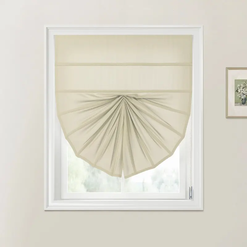 Andy Fan-Style Corded Roman Shade For Modern Interiors 5