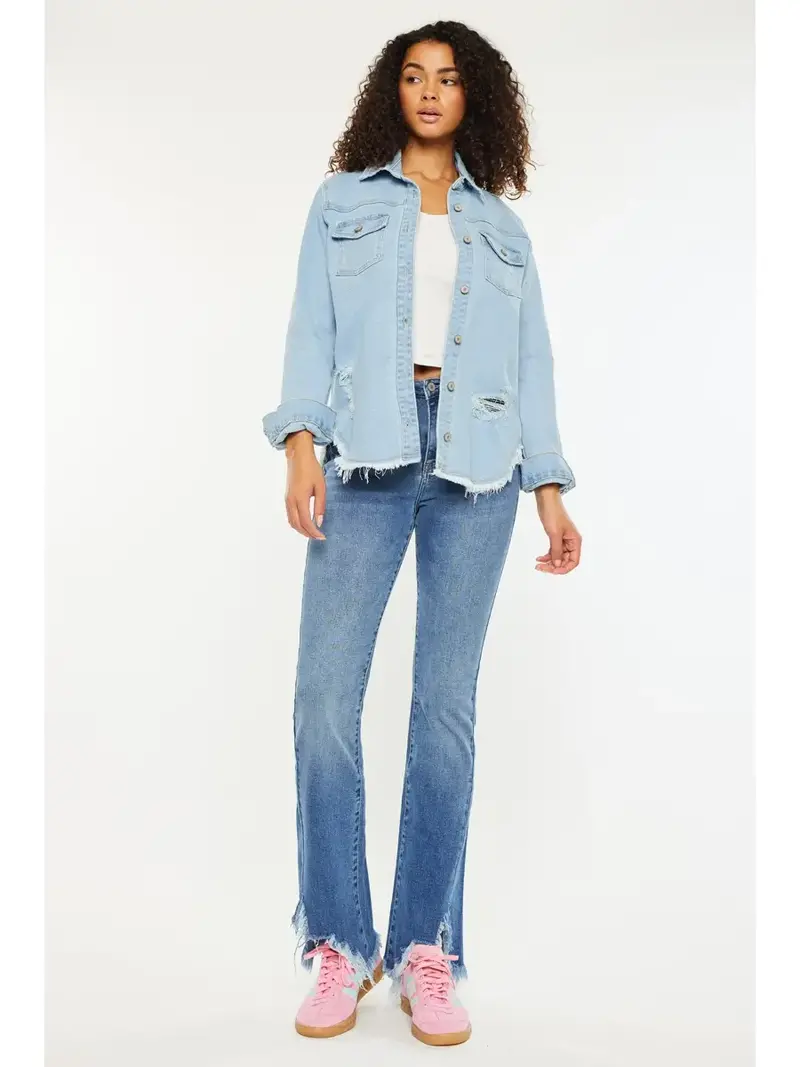 Antonia Bootcut Jeans – Medium Wash, High Rise 1