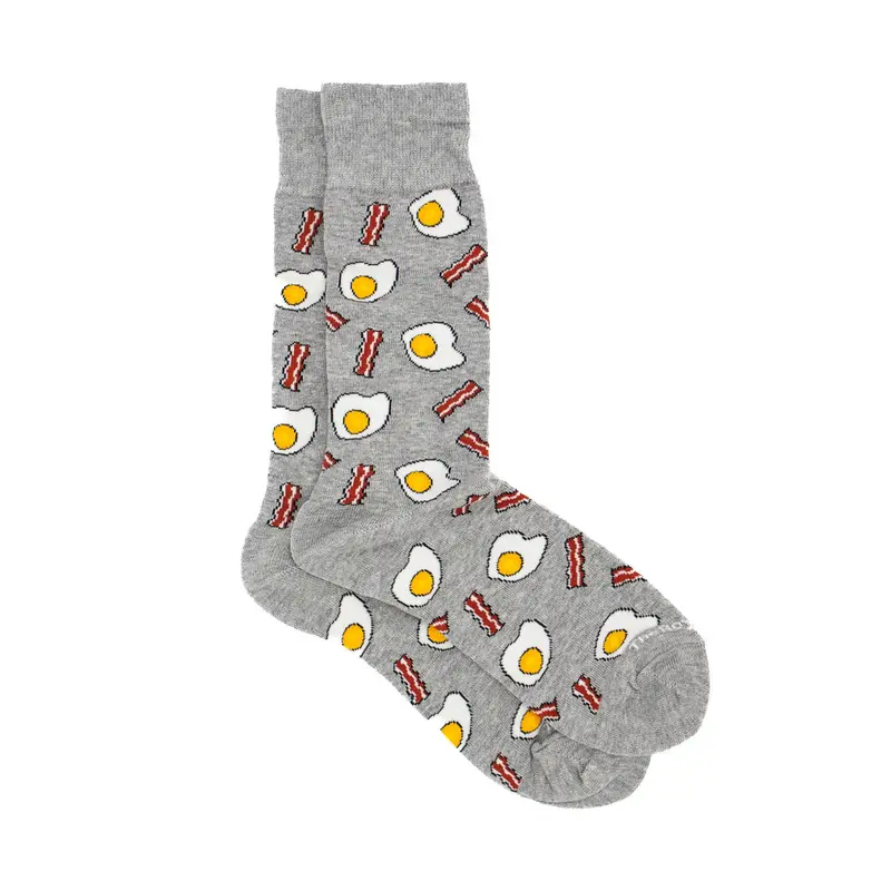 Bacon & Egg Pattern Socks For Men 1