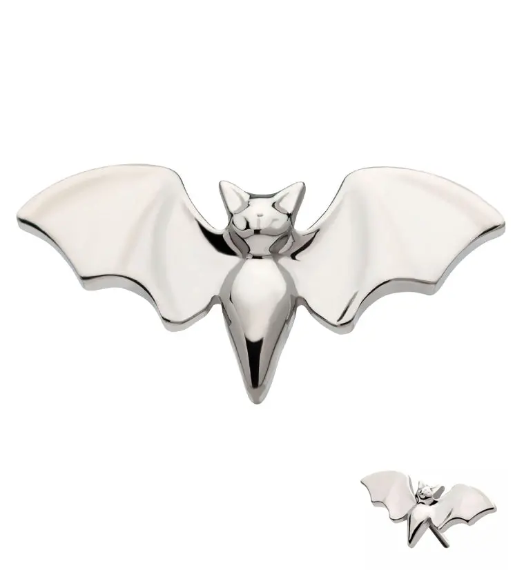 Bat-Themed Threadless Titanium Nose Top 1