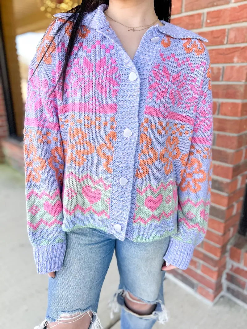 Be My Sweetheart Color-Block Cardigan – Lightweight Knit 1