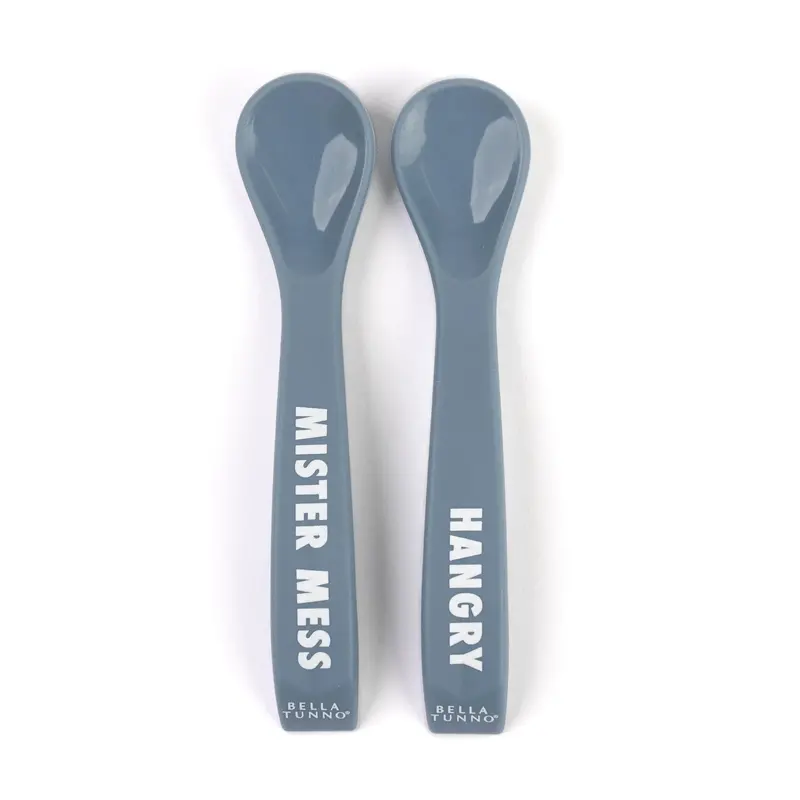 Bella Tunno 'Hangry' Silicone Spoon Set – Playful Toddler Tableware 1