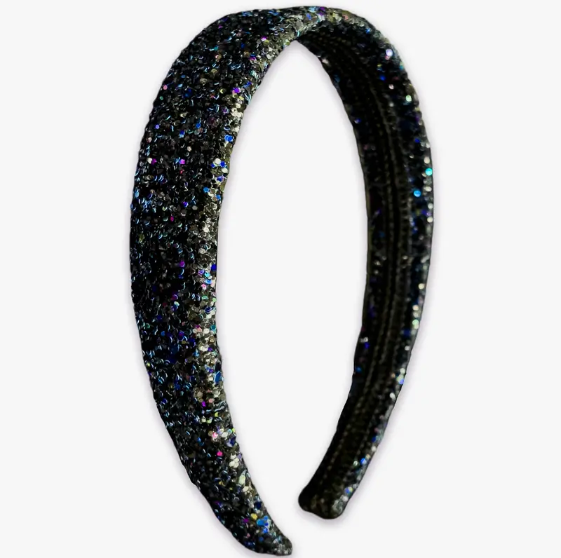 Black Glitter Headband For Girls 1