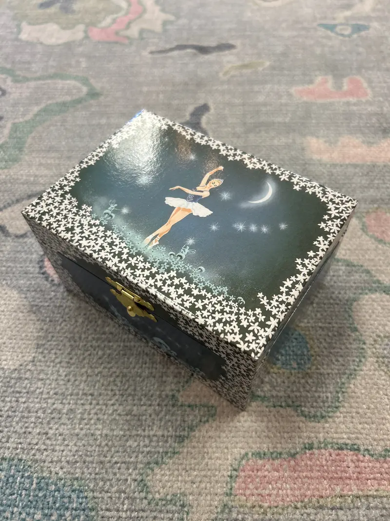 Blue Ballerina Music Box – Elegant Figurine With Rotating Base 1