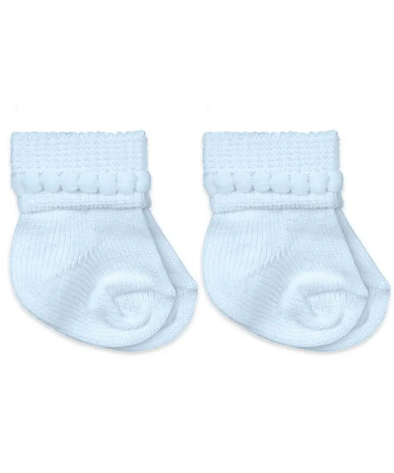 Blue Bubble-Textured Bootie Socks (2-Pack) 1