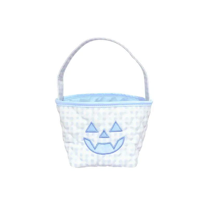 Blue Petite Pumpkin Tote – Compact & Stylish Carryall 1