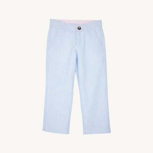 Breakers Seersucker Prep School Pants In Navy Blue 1