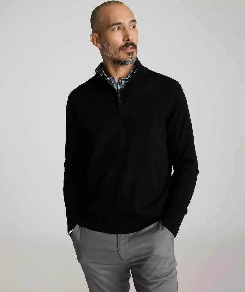 Breathable Merino Wool Quarter-Zip Top 1