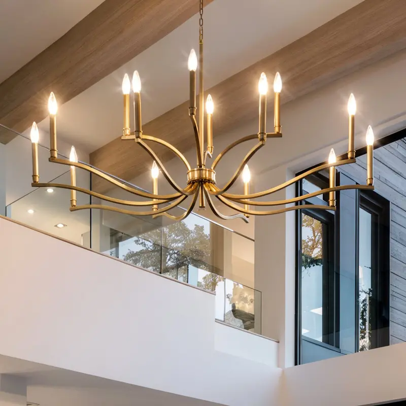 Brentwick Champagne Bronze Classic Chandelier – 27.25"H X 52.75"W Indoor Light 1