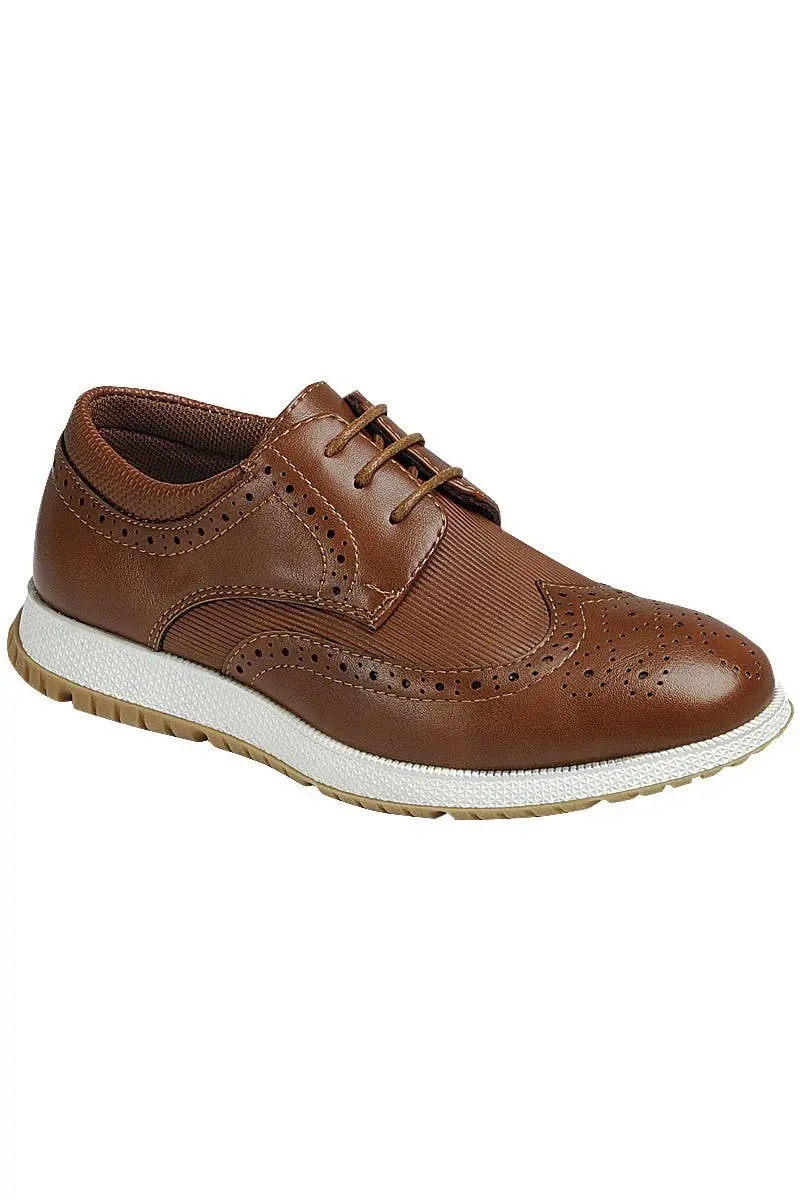 Brown Boys' Lace-Up Athletic Sneakers 1