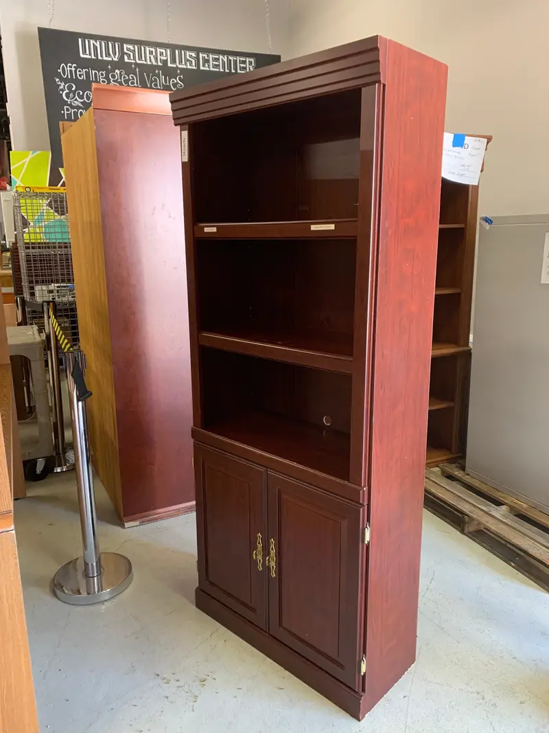 Cherry-Finish Bookshelf – 13"D X 30"W X 71"H 1