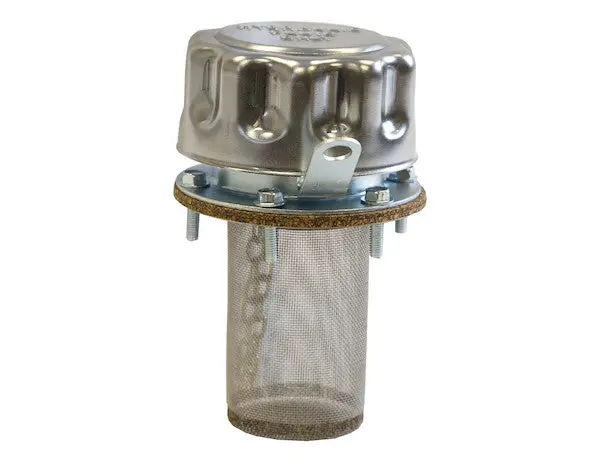 Chrome Locking Tab Filler-Strainer Breather Cap Assembly - Model Tfa005715L 1