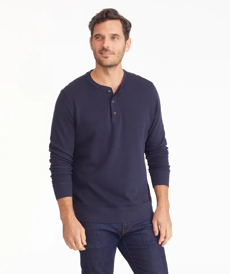 Classic Henley Sweatshirt – Final Clearance 1