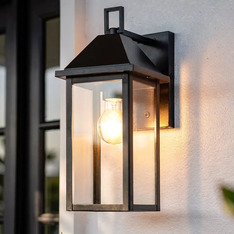 Colwyn Collection Matte Black Small Outdoor Sconce – Slim Farmhouse Wall Fixture 1