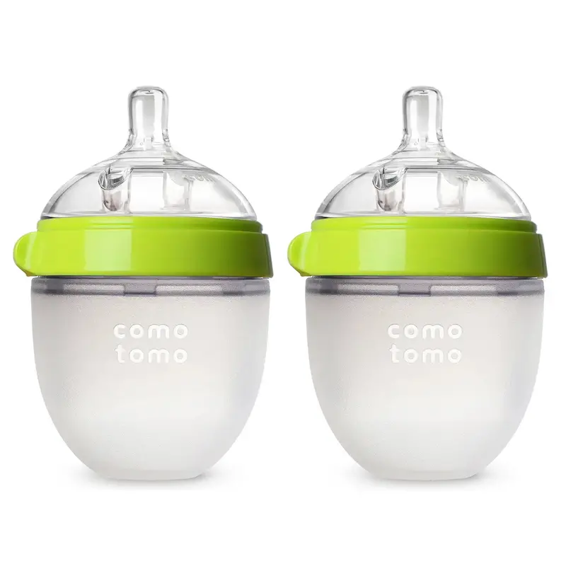 Comotomo Green 5 Oz Feeding Bottles – Twin Set 1