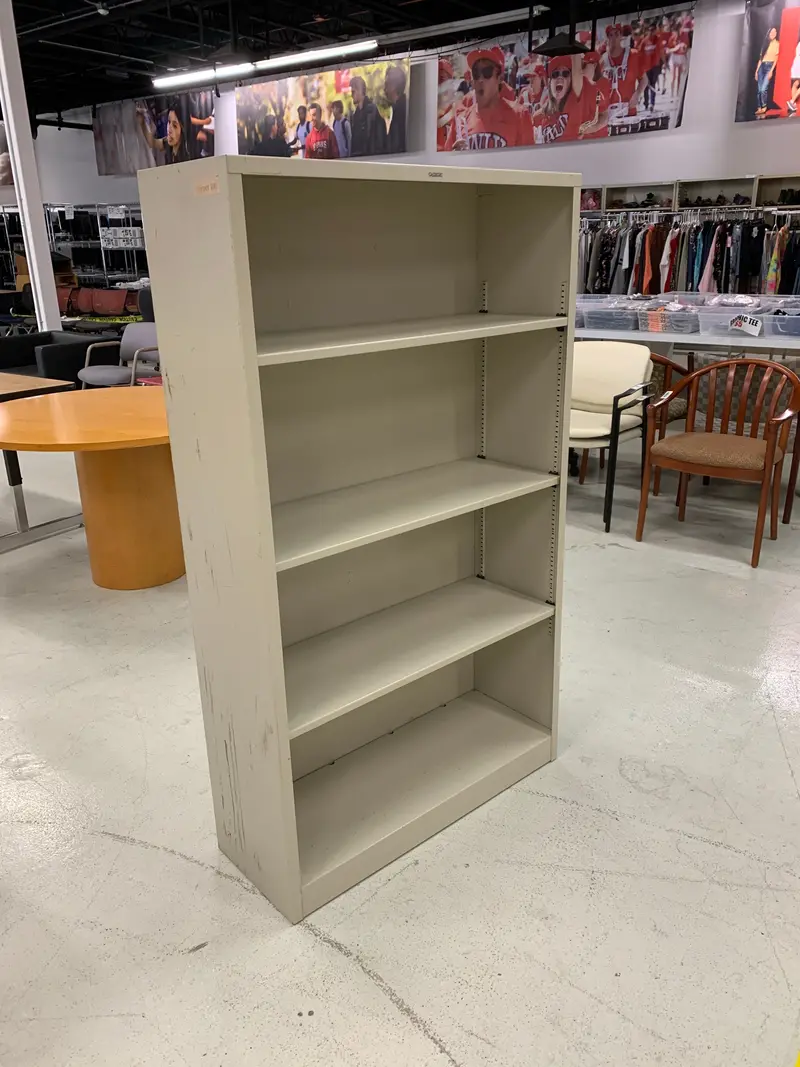 Compact Metal Bookcase – 13" D × 35" W × 60" H 1