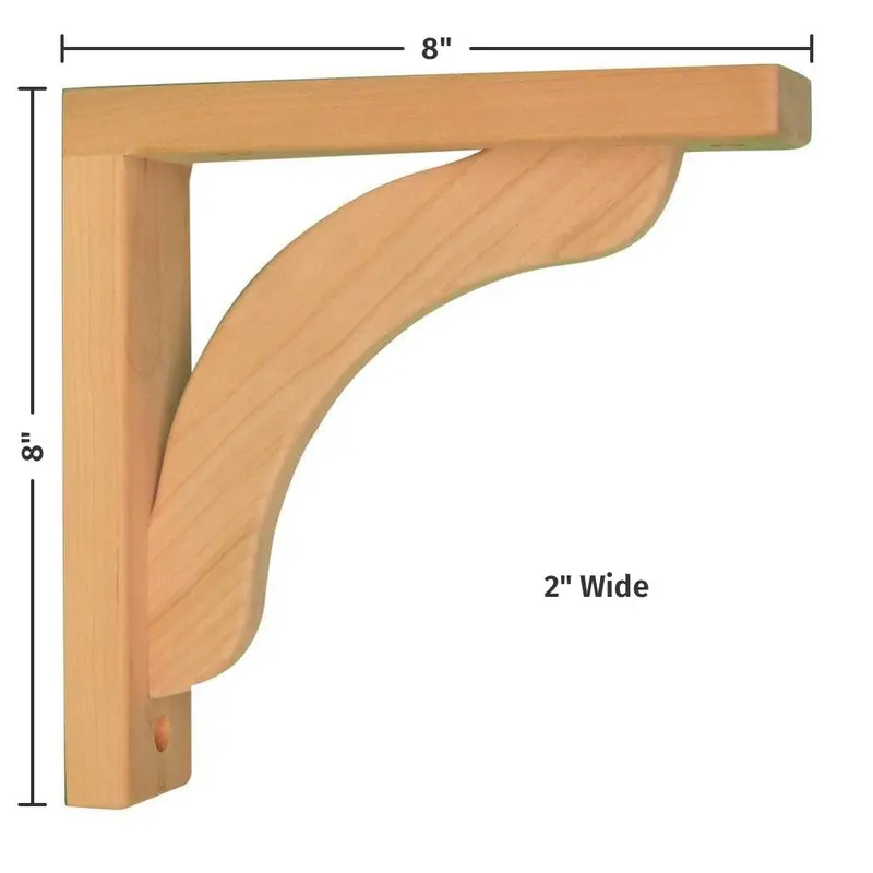 Concave-Profile 8-Inch Corbel With Pre-Installed Countertop Support 1