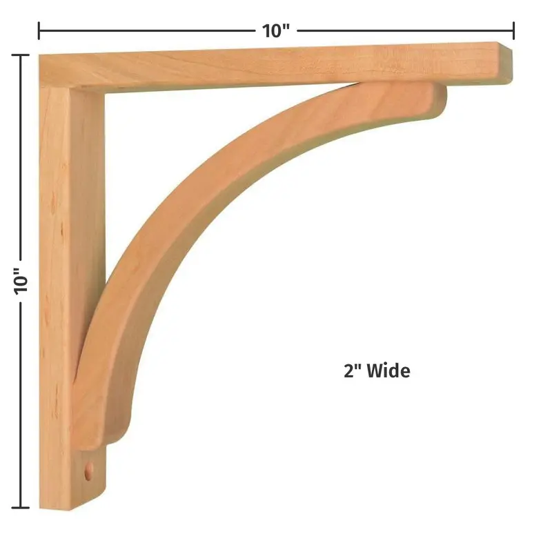 Cove-Profile 10-Inch Corbel With Integrated Countertop Mounting 1