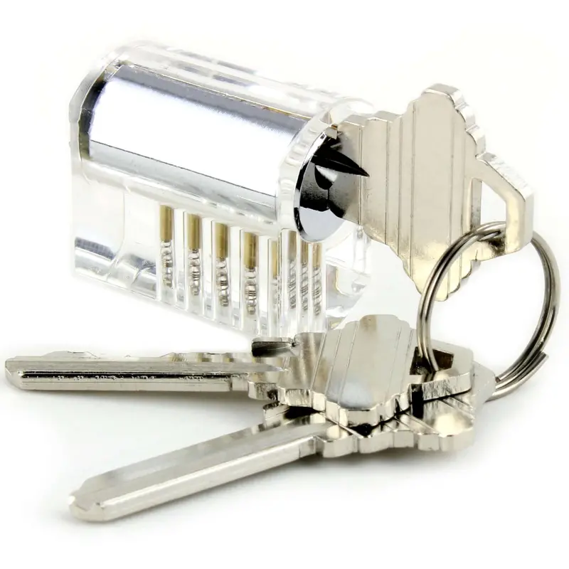 Dangerfield Clear Acrylic Practice Lock With Standard Pin Configuration 1