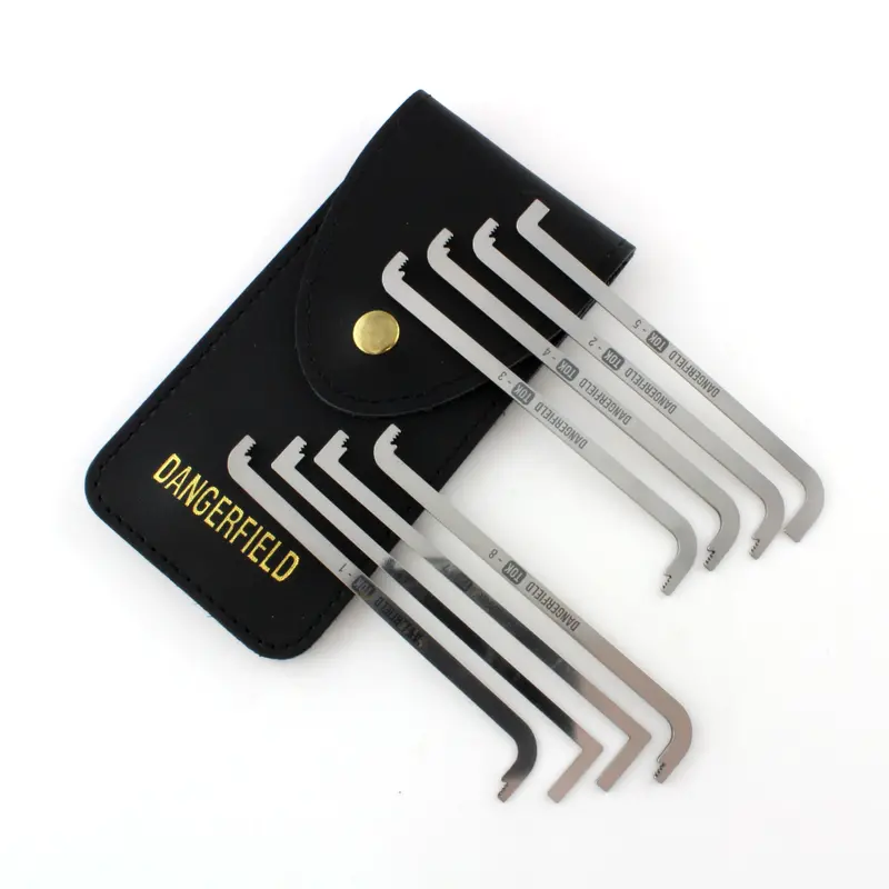 Dangerfield Extended Tok Top-Of-Keyway Tension Wrench Set With Storage Case 1