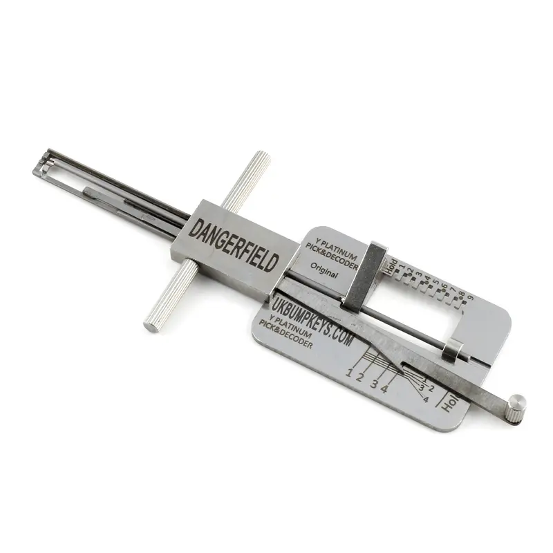 Dangerfield Lishi-Inspired Yale Platinum 3-Star Dimple Lock Pick And Decoder Tool 1