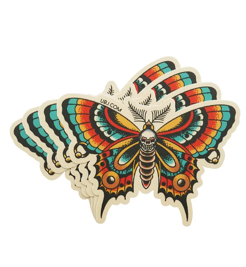 Death Moth Vinyl Sticker Set – 4 Unique Illustrated Decals 1