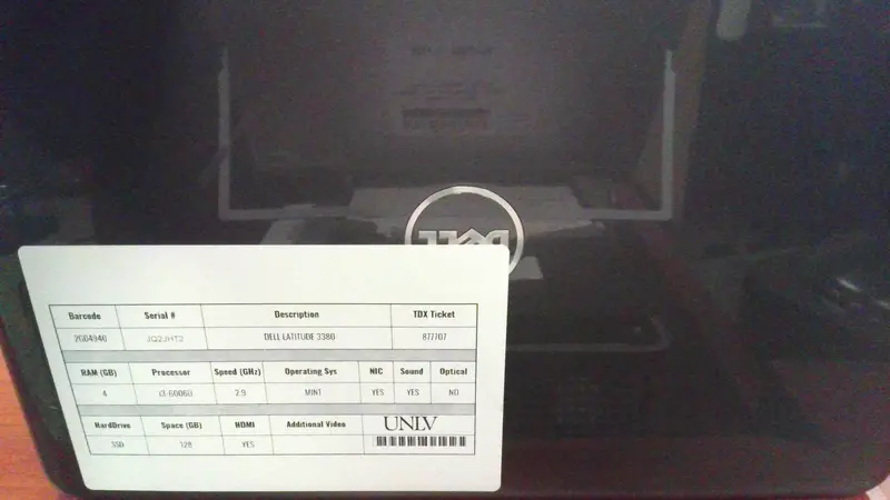 Dell Latitude 3190 Education Laptop – Tag 2G04932, Serial Cknlht2 1
