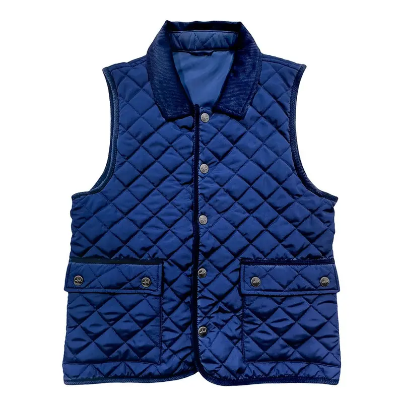 Derby Navy Quilted Sleeveless Vest 1