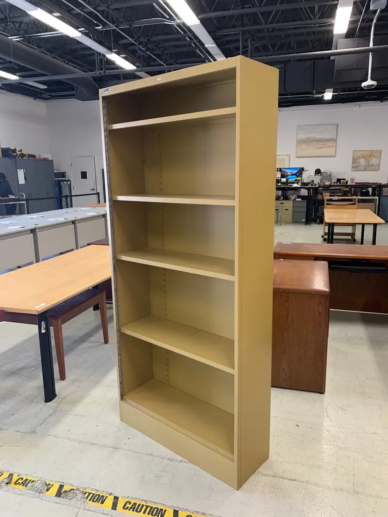 Dijon Mustard-Tone Metal Bookcase 1
