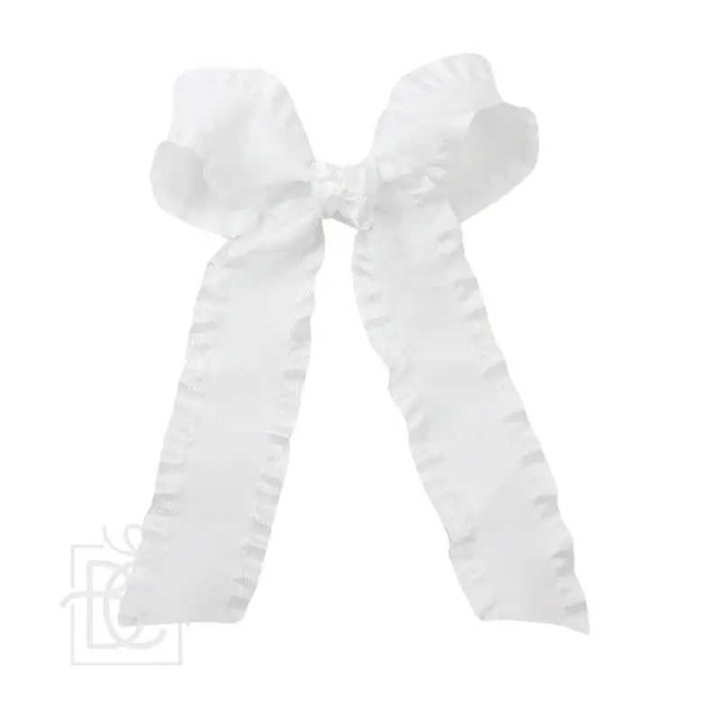 Double-Ruffle Tail Hair Bow – Choose From Two Color Options 1