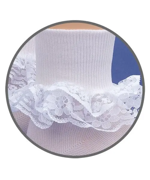 Dressy Lace Turn-Cuff Socks (Single Pair) 1