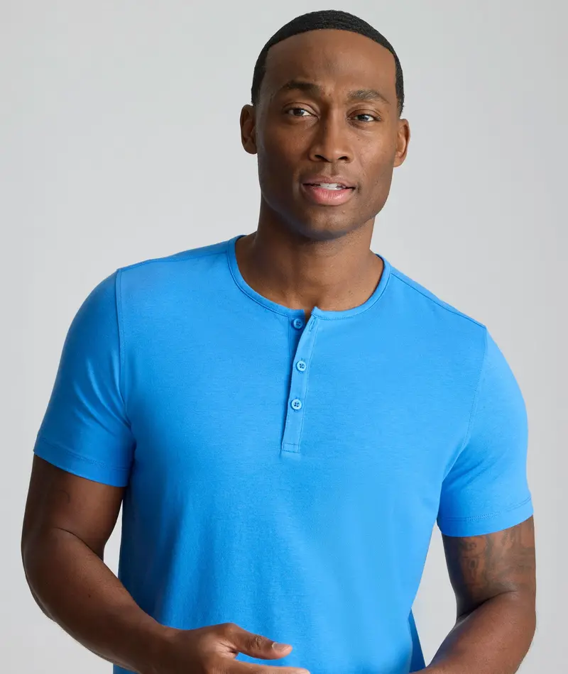 Ecosoft™ Breathable Short-Sleeve Henley 1