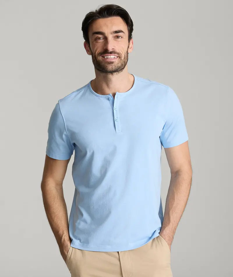 Ecosoft™ Eco-Friendly Short-Sleeve Henley 1