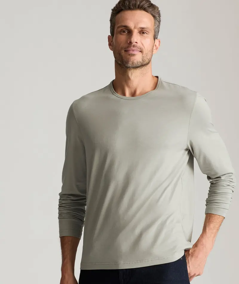 Ecosoft™ Long-Sleeve Crew Tee – Final Clearance 1
