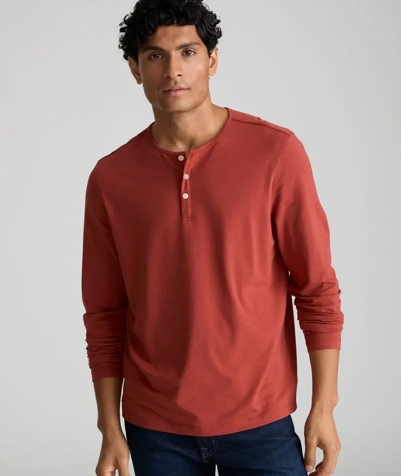 Ecosoft™ Organic Cotton Henley – Final Clearance 1