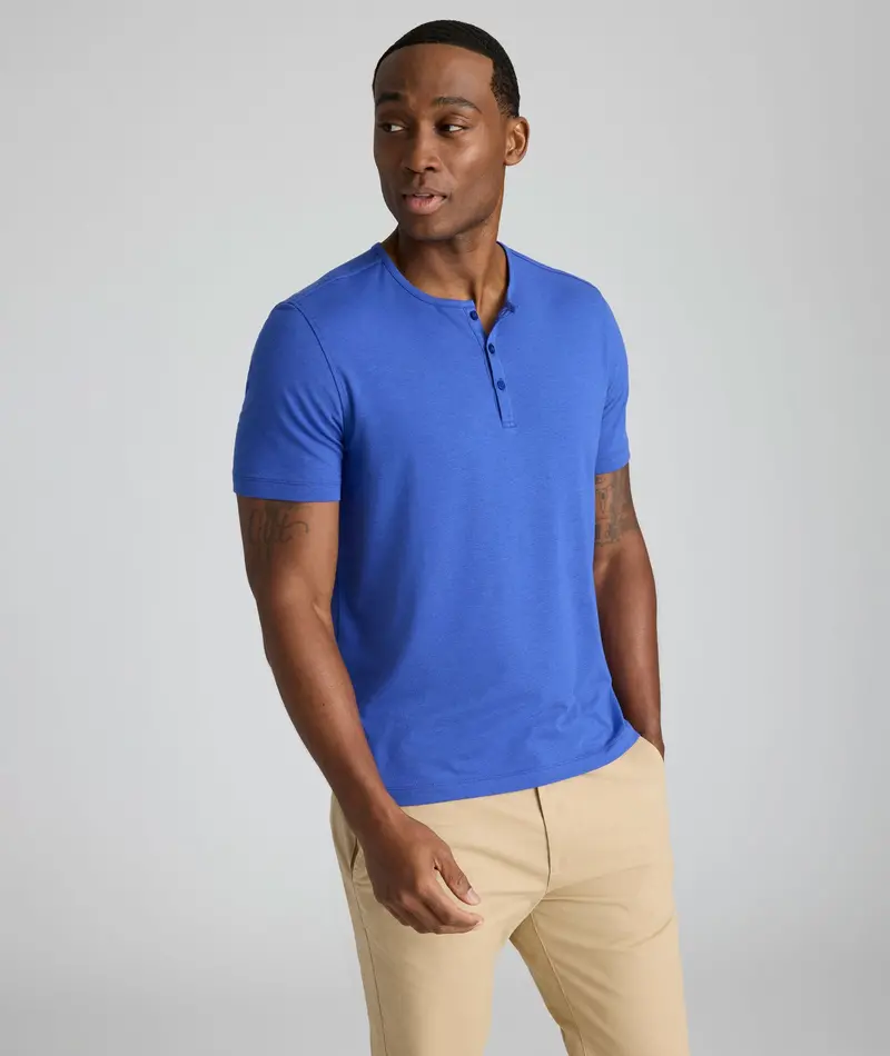 Ecosoft™ Recycled Cotton Henley – Final Sale 1