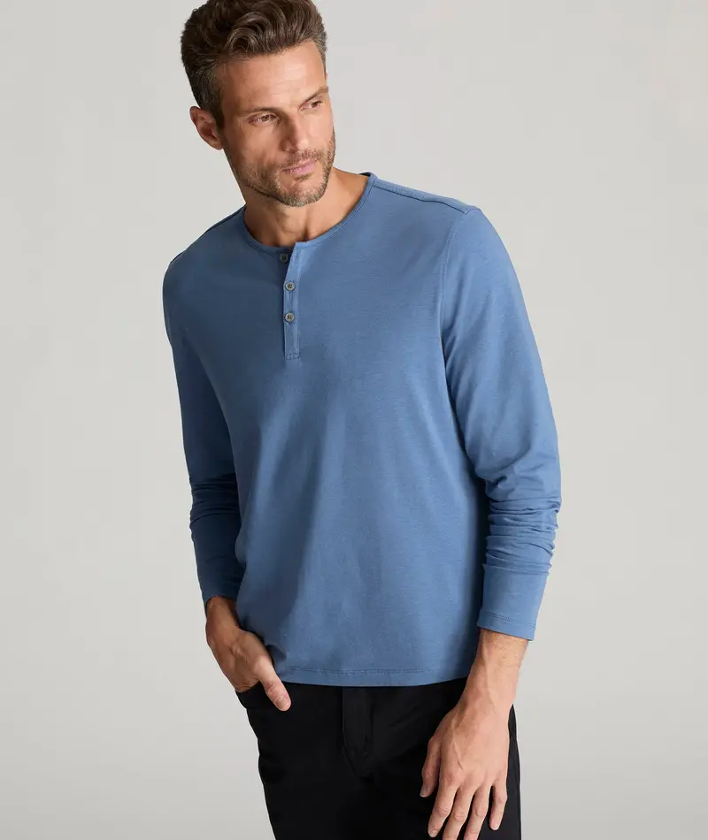 Ecosoft™ Relaxed-Fit Henley – Final Clearance 1
